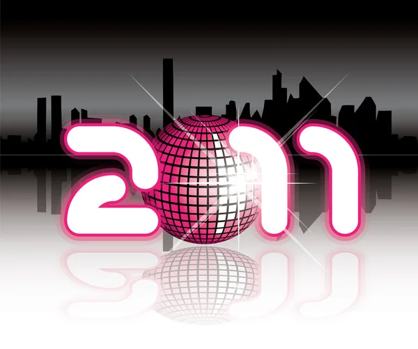 2011 stedelijke Nieuwjaar illustratie — Stockvector