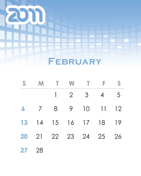 Barevné Měsíční Vektor Kalendář Pro Rok 2011 — Stockový vektor