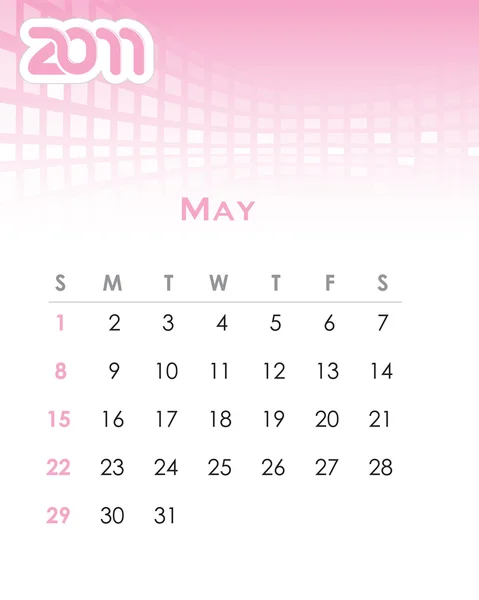 Colorful Monthly Vector Calendar 2011 — Stock Vector