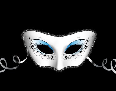 Venetian mask in editable vector format clipart