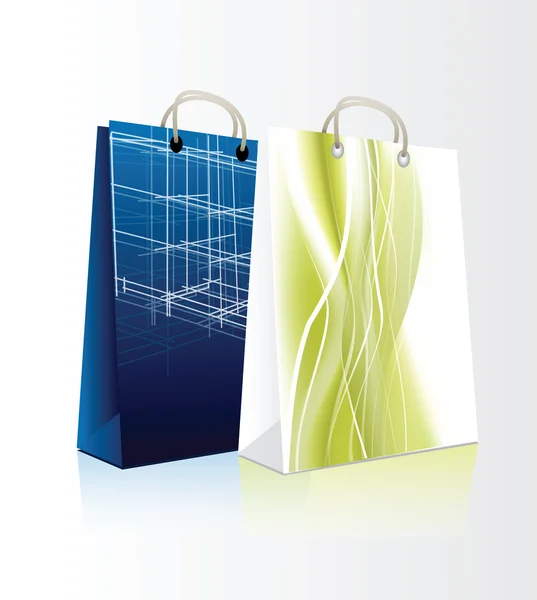 Set Shopping Bag Formato Modificabile — Vettoriale Stock