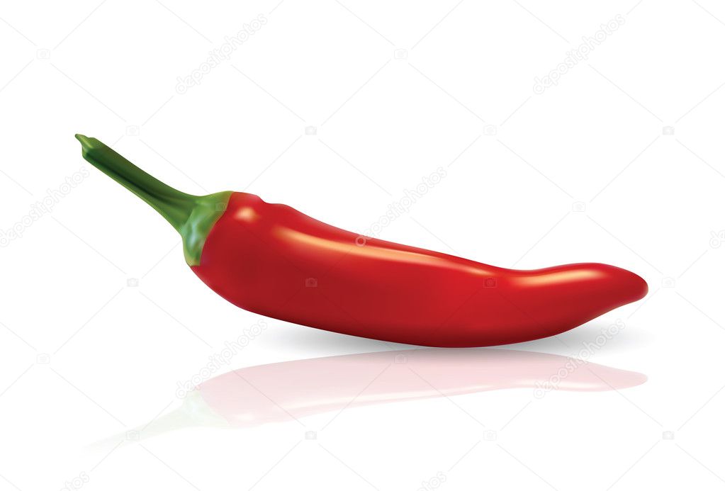 Photorealistic illustration of a chilli