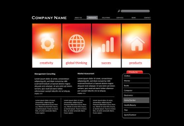 Website template clipart