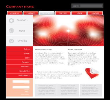 Website template clipart