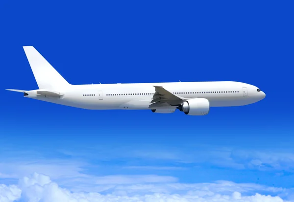 Пассажирский самолет в аэросфере — стоковое фото