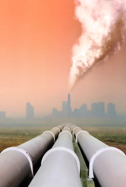 Umweltverschmutzung durch Fabrik — Stockfoto