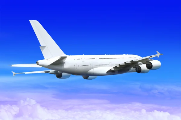 Landing grote vliegtuig — Stockfoto