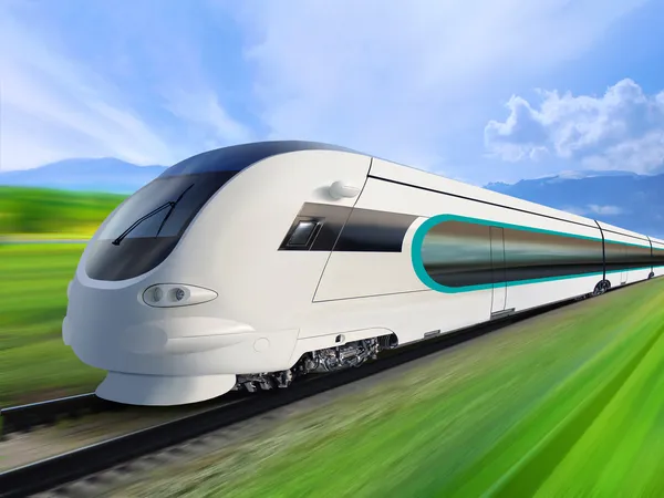Süper aerodinamik tren — Stok fotoğraf