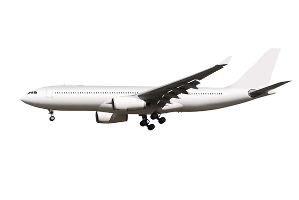 Самолет на белом фоне — стоковое фото