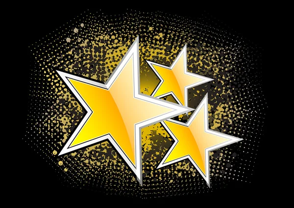 Золотые звезды — стоковый вектор
