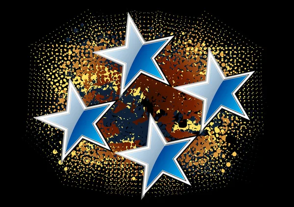 Étoiles bleues — Image vectorielle