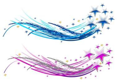 Stars blue purple clipart