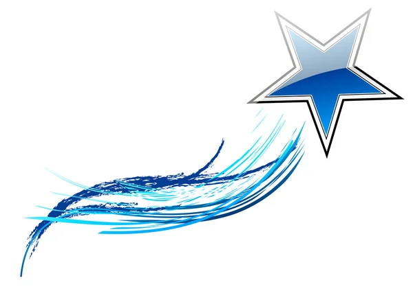 Mavi kuyruklu yıldız — Stok Vektör