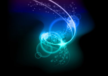 Lighting spiral on the black background clipart