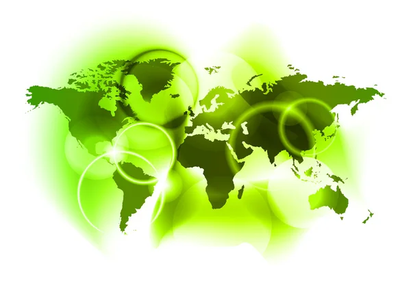 Monde Vert Comme Fond Abstrait — Image vectorielle