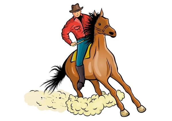 Cowboy riding horse Vector Art Stock Images | Depositphotos