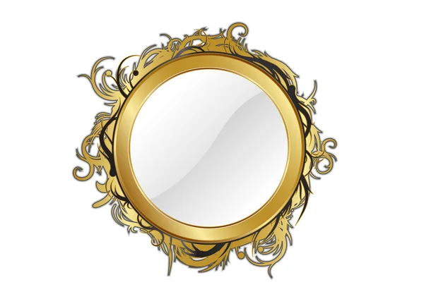 Guld spegel — Stock vektor