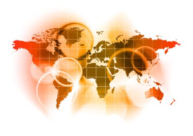 Red world clipart