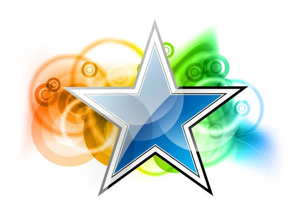 Blå stjärnan — Stock vektor