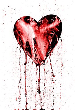 Broken heart - bleeding heart clipart