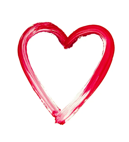 Malowane serca - symbol miłości — Zdjęcie stockowe