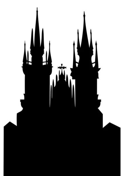 Eglise de Notre-Dame avant Tyn - vecteur — Image vectorielle