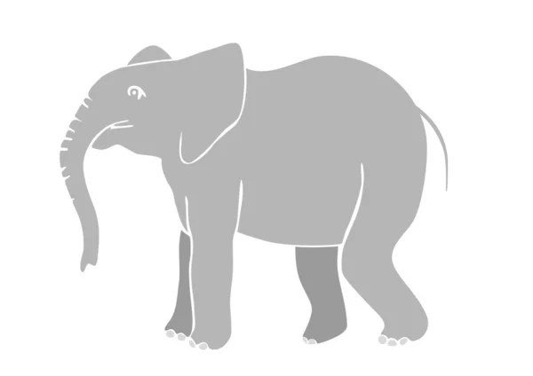Elefant - vector — Stok Vektör