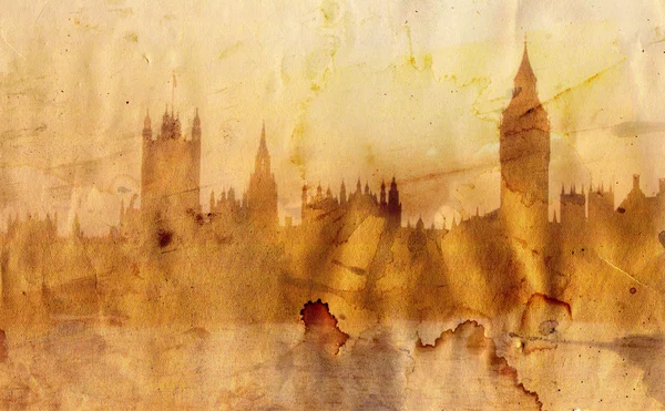 Лондонська skyline в художній стиль — стокове фото