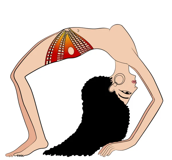 Bailarina vectorial del Antiguo Egipto — Vector de stock