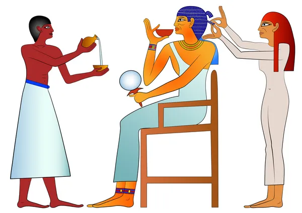 古代エジプトの美容師のイメージ — ストックベクタ