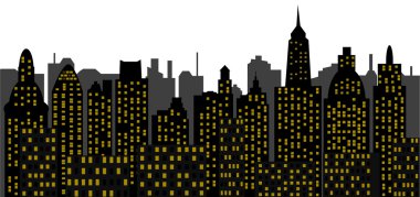 Metropolis of recent time - vector clipart