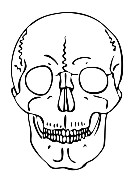 Векторный череп - предупредительный знак — стоковый вектор