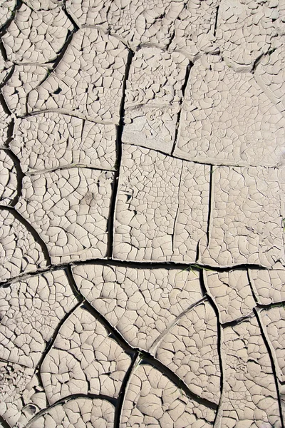 Detail Des Rissigen Bodens Trockenzeit — Stockfoto