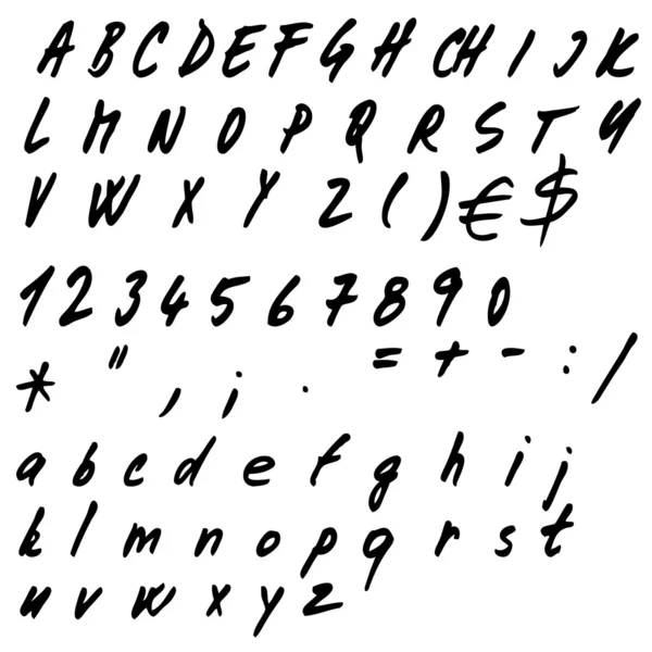 Vektör alfabe elle çizilmiş — Stok Vektör