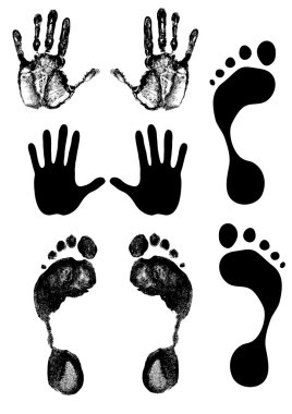 Illustration of the human tracks clipart