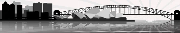 悉尼天际线-横幅-矢量 — 图库矢量图片