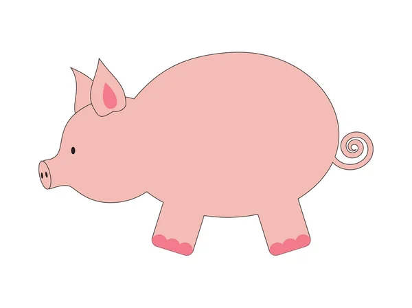 Funny pig — Stock Vector