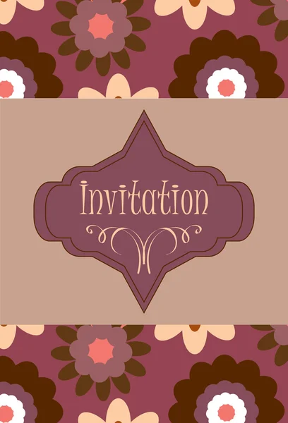 Floral invitation — Stock Vector