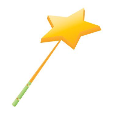 3D magic stick clipart