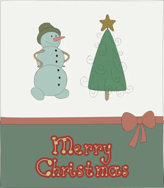 Illustration vectorielle carte de Noël — Image vectorielle