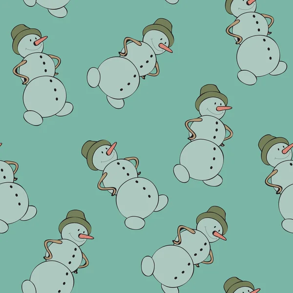 Snowman Handrawn Illustration Transparente — Image vectorielle