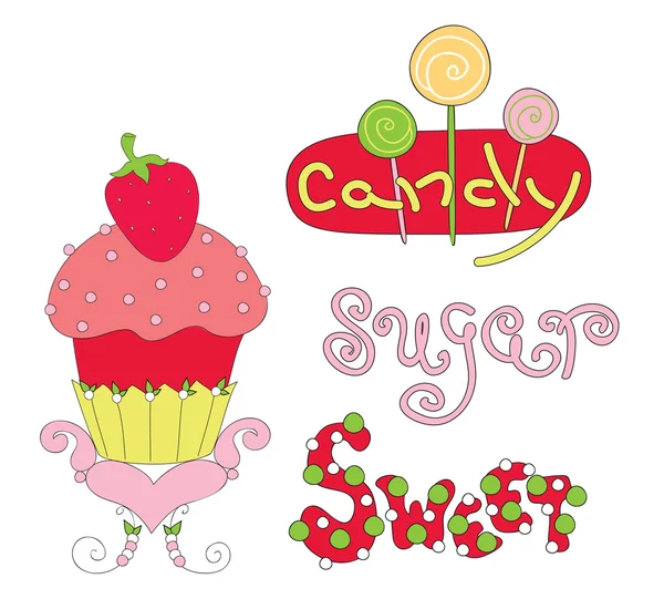 Ilustracja wektorowa słodyczy — Wektor stockowy