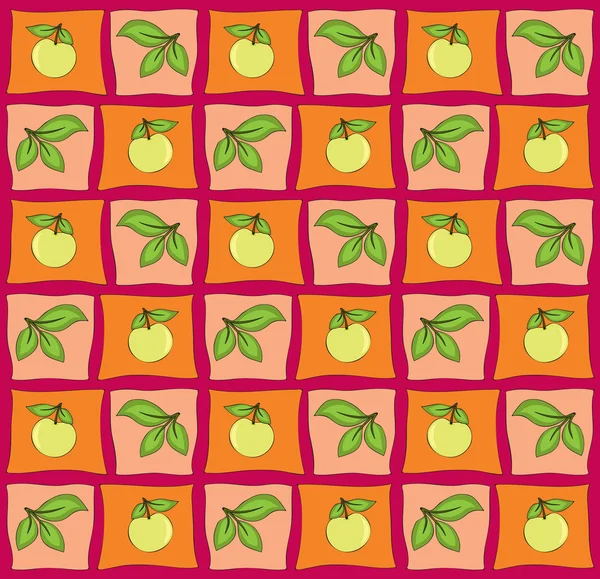 Pomme sans couture — Image vectorielle