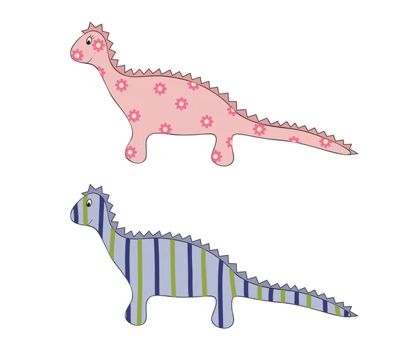 Cute Dinosaurs — Stock Vector