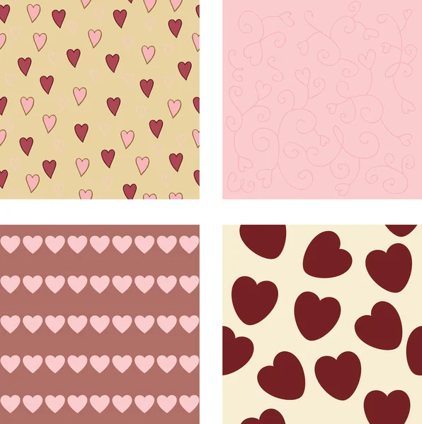 Vector Background Pattern Hearts — Stock Vector