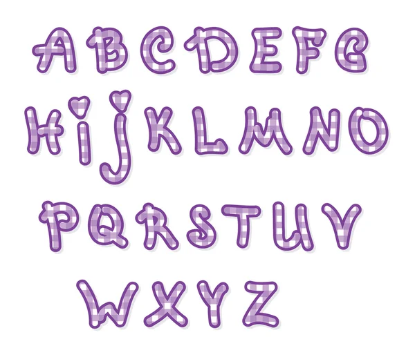 Vector violet lettertype — Stockvector
