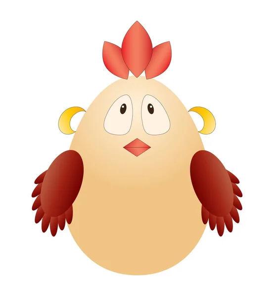 Αστείο Κοτόπουλο Απομονωμένη — Διανυσματικό Αρχείο