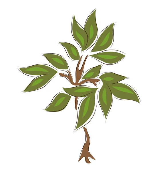 Handgezeichneter Baum — Stockvektor