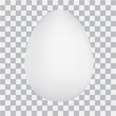 Realistic white egg clipart