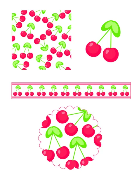 Cherry bakgrund — Stock vektor